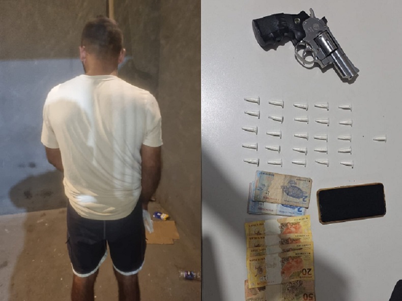 Homem tenta fugir da pol&iacute;cia, &eacute; flagrado com drogas e acaba preso no interior do Piau&iacute;