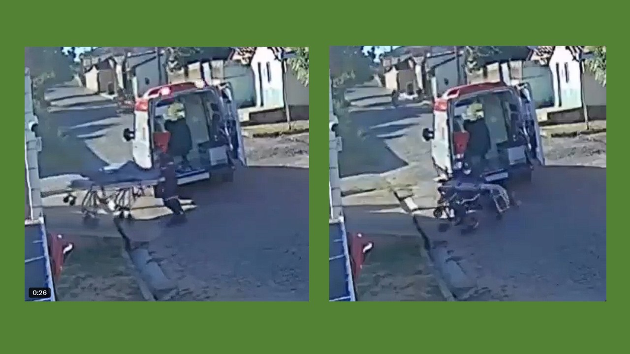 Idoso cai de maca durante atendimento do Samu em Pimenteiras