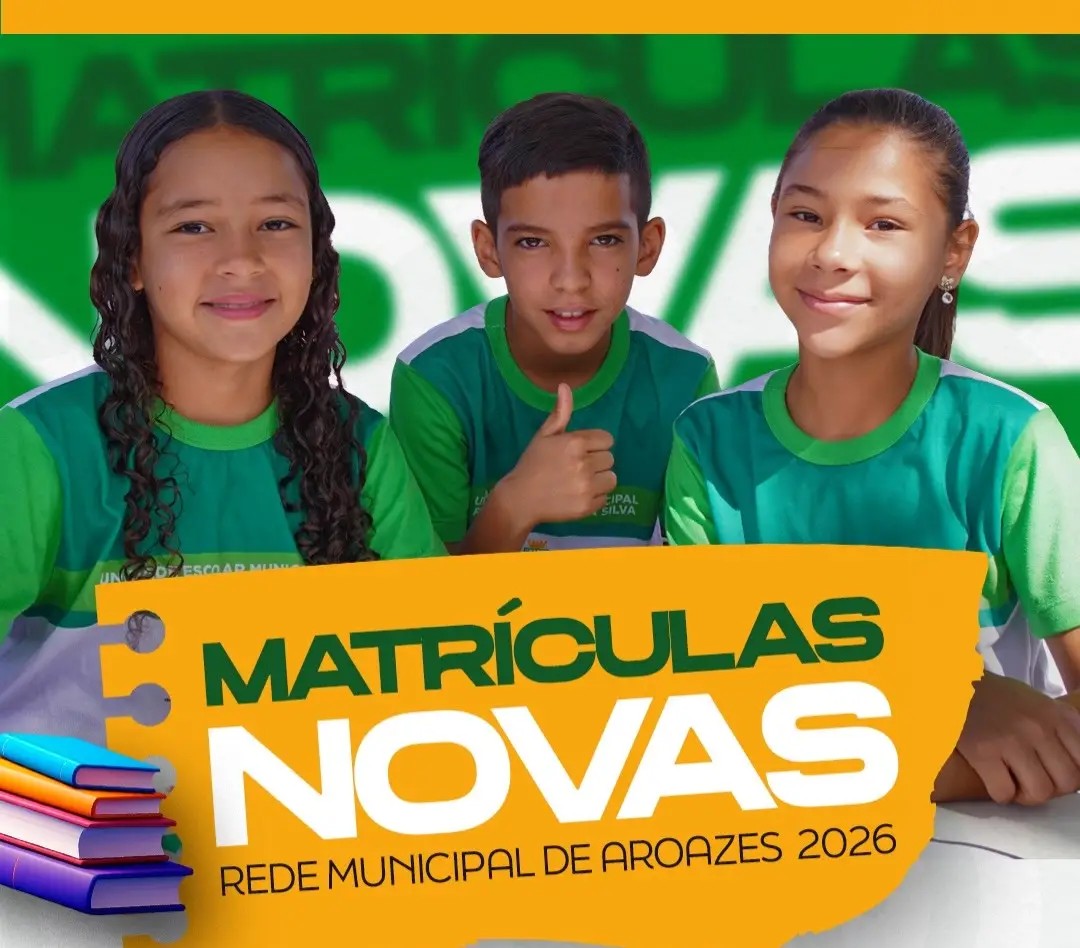 Matr&iacute;culas para novos alunos da Rede Municipal de Aroazes seguem at&eacute; 23 de janeiro