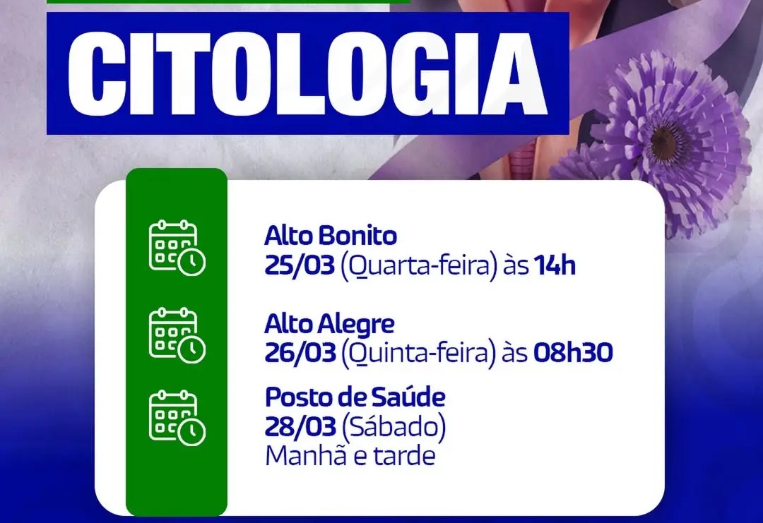 Mutir&atilde;o de exames preventivos &eacute; realizado durante o Mar&ccedil;o Lil&aacute;s em Santa Cruz dos Milagres